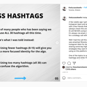 Using Hashtag Strategy on Instagram